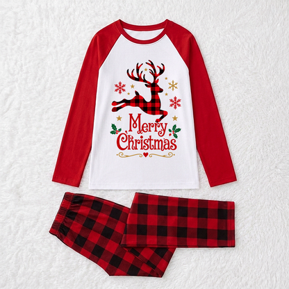 Merry Christmas Reindeer Family Matching Christmas Pajamas With Pet