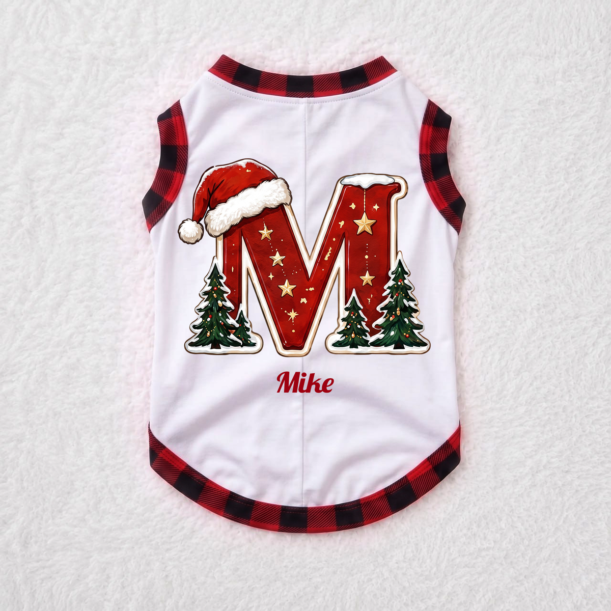 Festive Christmas Crew Initial Personalized Family Christmas Pajamas