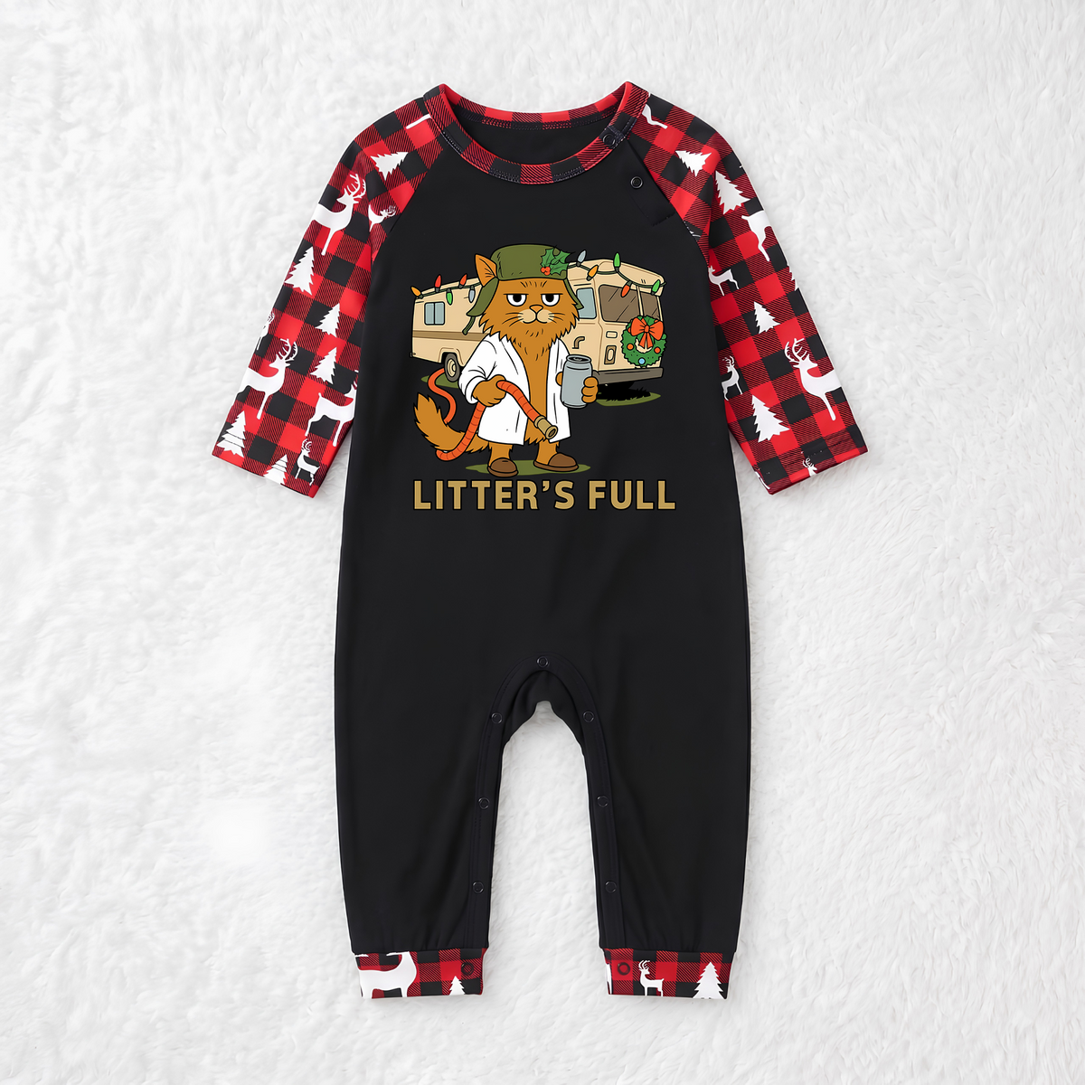 Funny Custom Photo Litter’s Full Pet Family Matching Pajamas