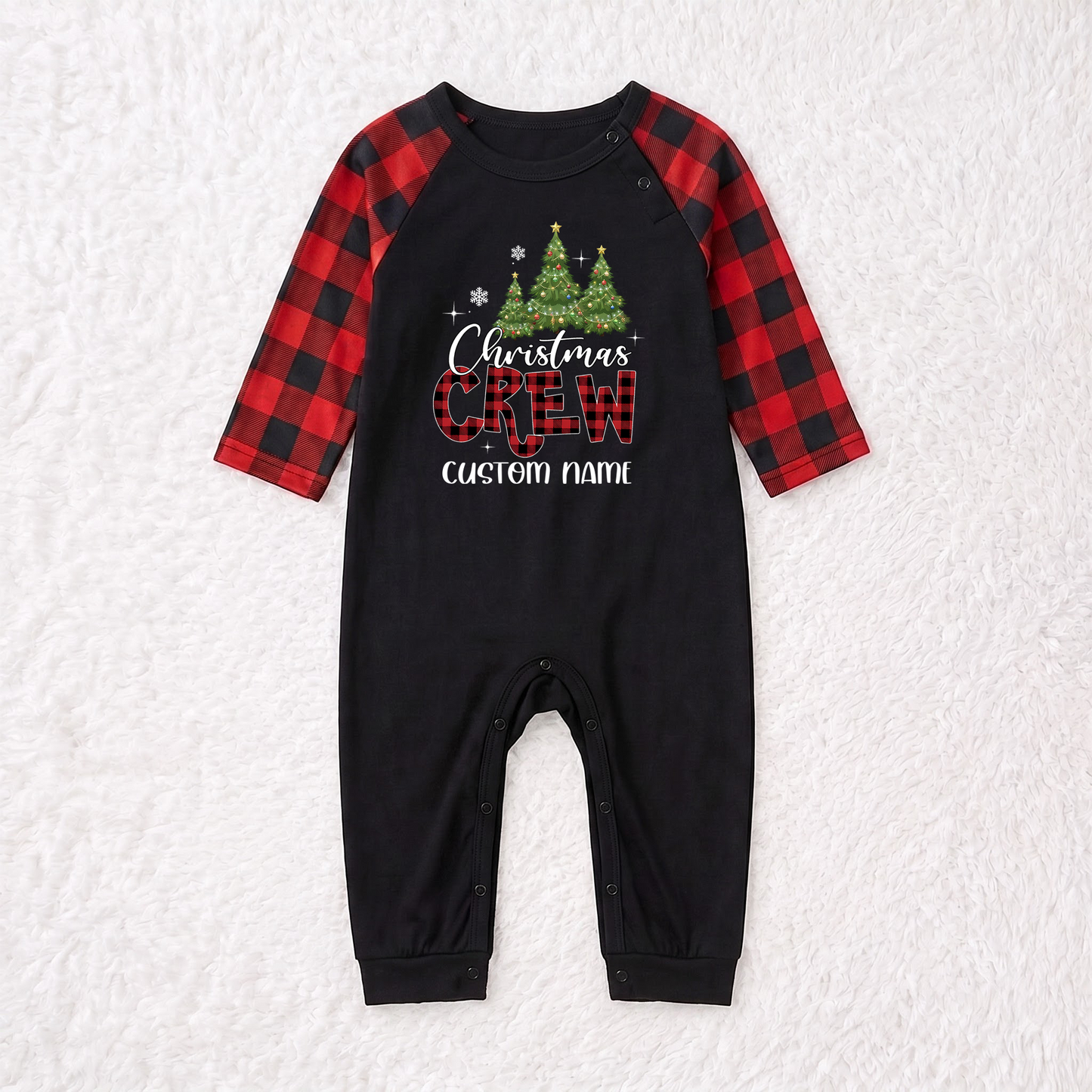 Cute Christmas Crew Matching Family Sleepwear Christmas