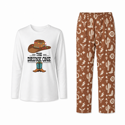 Personalized Western Cowboy Matching Family Christmas Pajamas