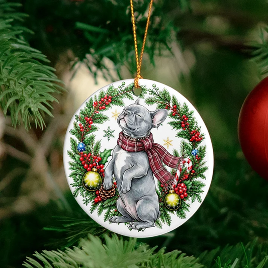 Custom Photo Christmas Gift For Pet Lover, Pet Portrait Ornament, Holiday Decoration Pet Memorial Keepsake - Personalized Ornament