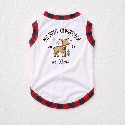 Adorable Personalized My First Christmas Reindeer Matching Family Christmas Pajamas