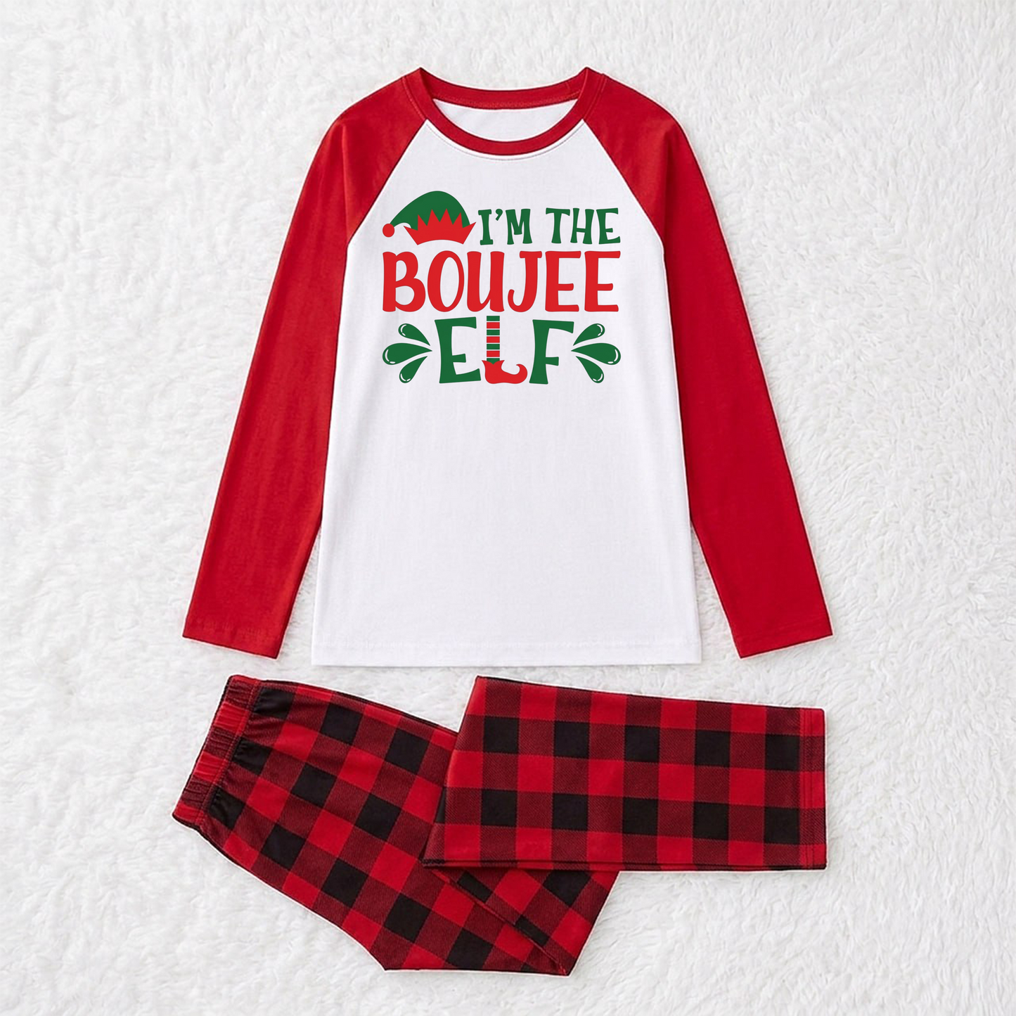 Funny Christmas Elf Saying Family Christmas Pajamas With Pet