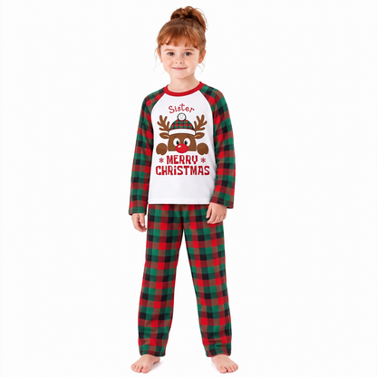 Custom Name Reindeer Family Matching Christmas Pajamas With Pet