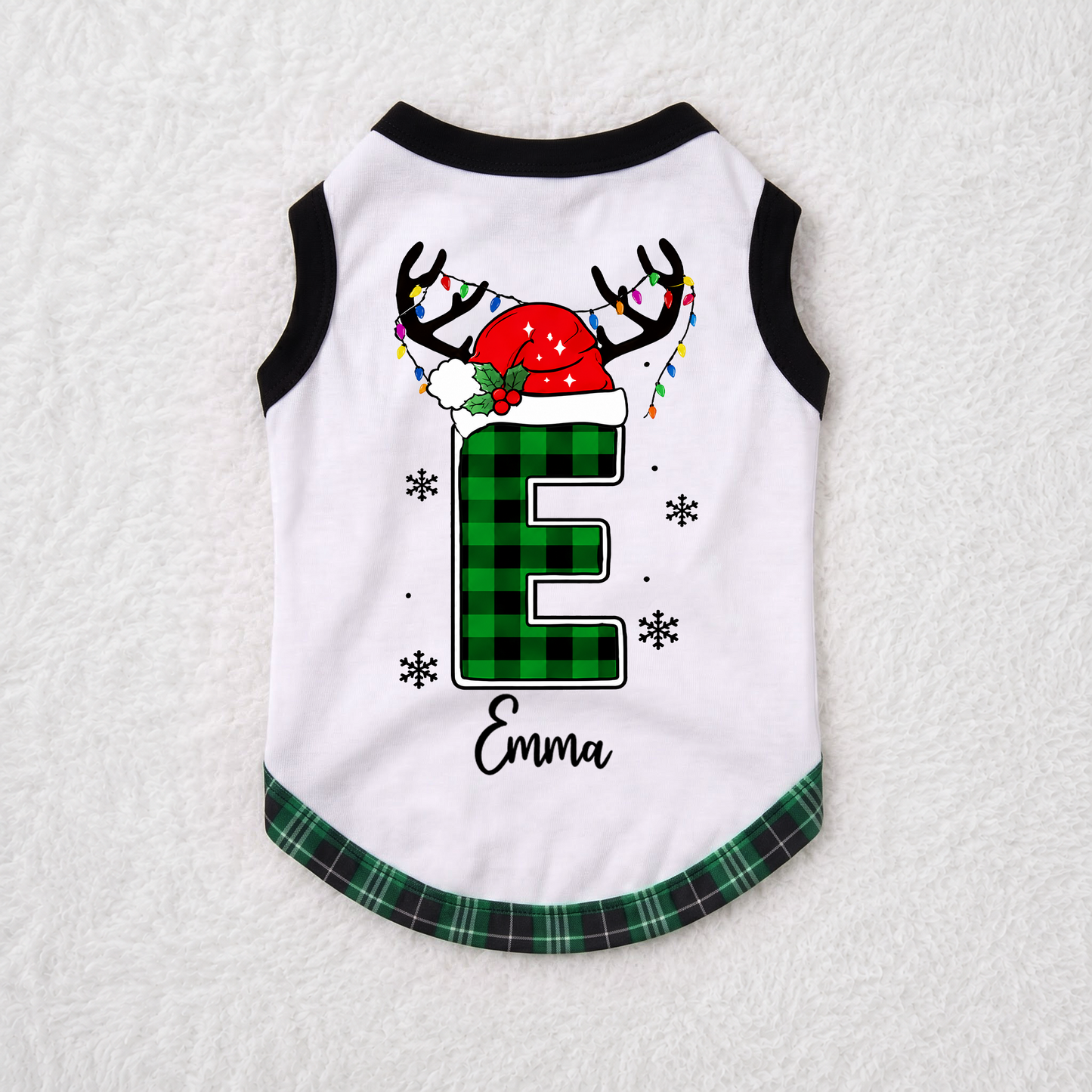 Custom Name Initial Family Matching Christmas Pajamas With Pet