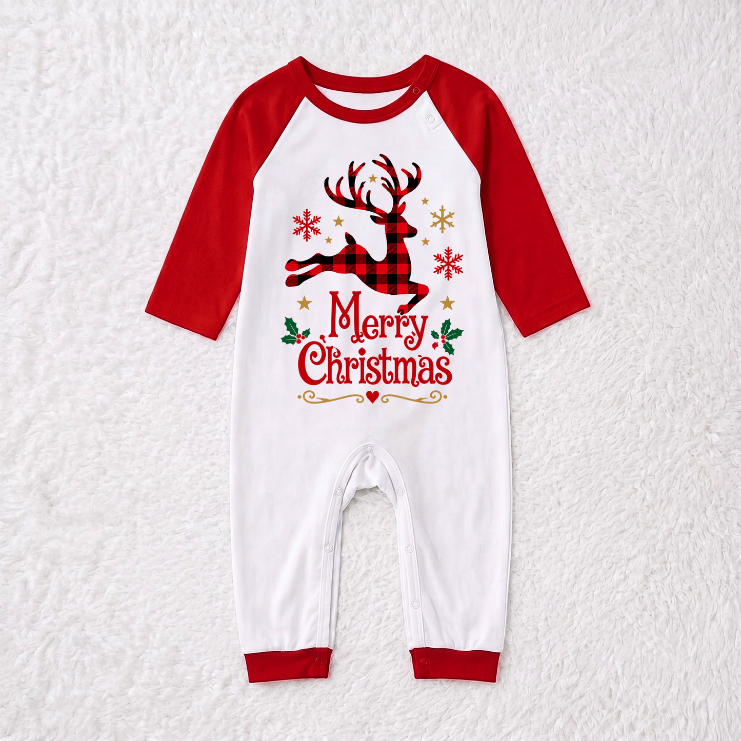 Merry Christmas Reindeer Family Matching Christmas Pajamas With Pet