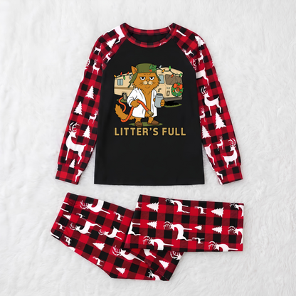 Funny Custom Photo Litter’s Full Pet Family Matching Pajamas