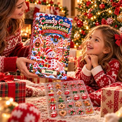 Candy Cane Wonderland Advent Calendar 2026, 24 Piece Candy Cane Ornament Set, Blind Box Advent Calendar