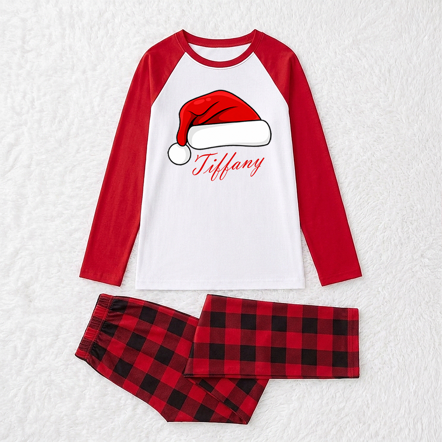 Festive Santa Hat Family Matching Christmas Pajamas With Pet