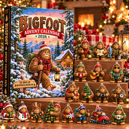 Bigfoot Wilderness Adventure Advent Calendar 2026 – 2D Acrylic Christmas Countdown