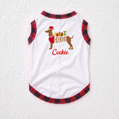 Cute Dachshund Santa Christmas Matching Family Pajamas With Pet