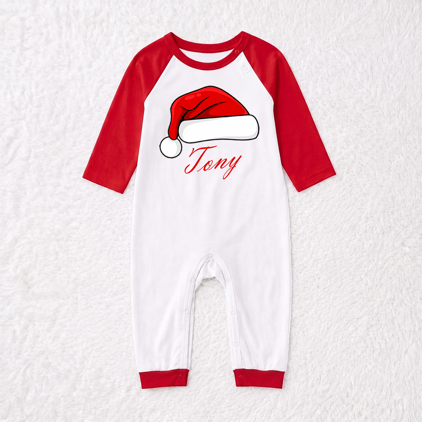 Festive Santa Hat Family Matching Christmas Pajamas With Pet
