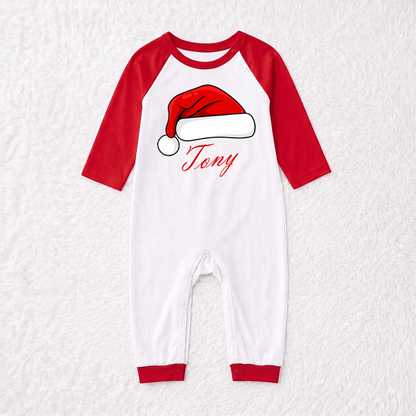 Festive Santa Hat Family Matching Christmas Pajamas With Pet