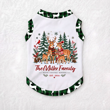 Cozy Reindeer Family Christmas Forest Matching Christmas Pajamas