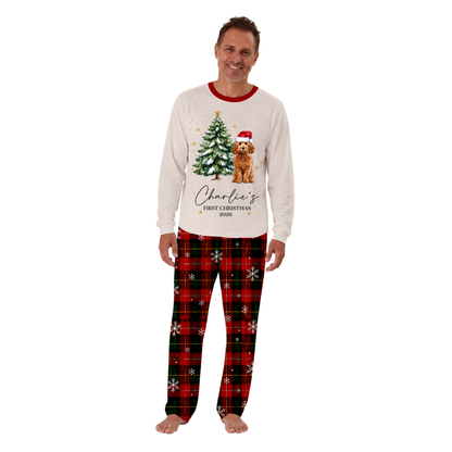 Personalised Dogs First Christmas Matching Family Christmas Pajamas With Pet (Copy)