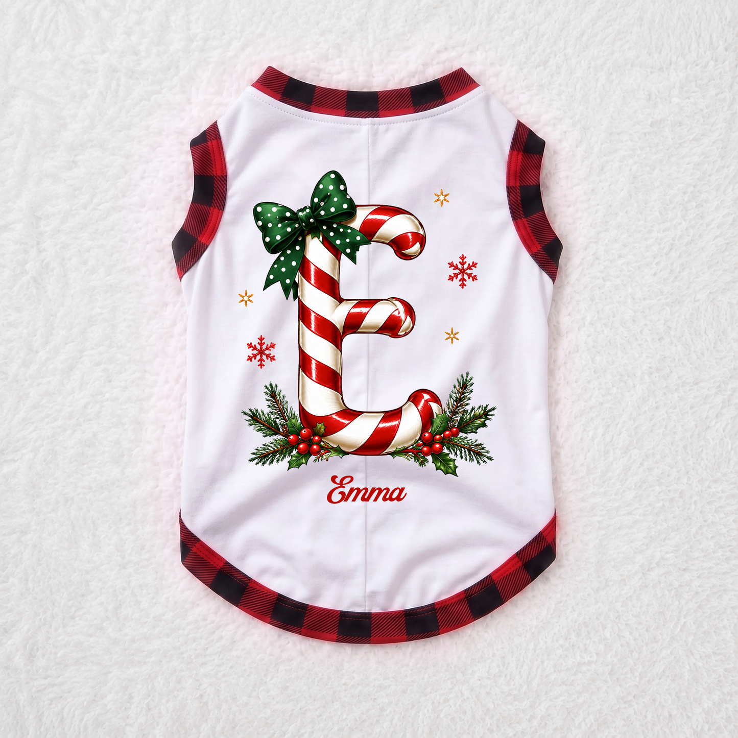 Custom Name Candy Cane Holiday Matching Family Christmas Pajamas