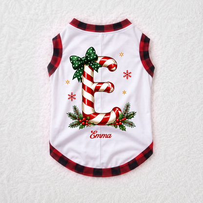 Custom Name Candy Cane Holiday Matching Family Christmas Pajamas