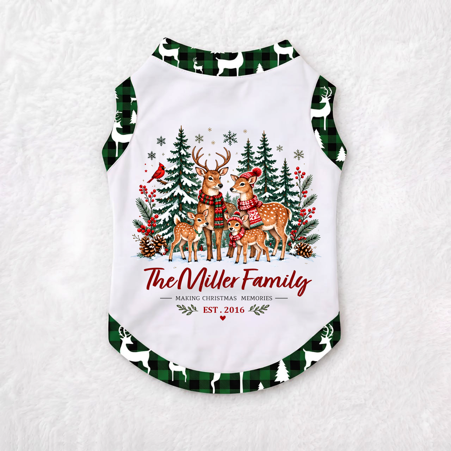 Cozy Reindeer Family Christmas Forest Matching Christmas Pajamas