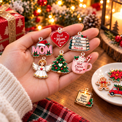 Personalized Mom Christmas Advent Calendar With Custom Name, 24 Acrylic Ornaments