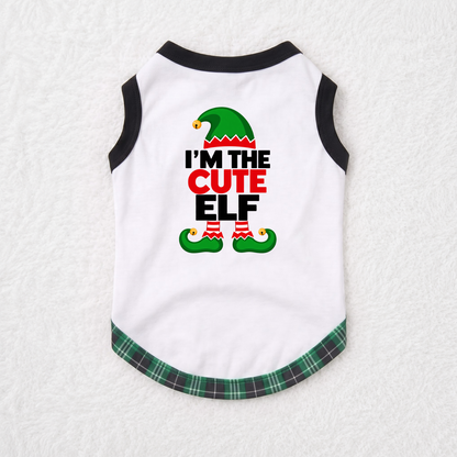 Funny Elf Family Matching Christmas Pajamas With Pet