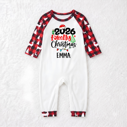 Festive Reindeer Christmas Family Matching Pajamas With Pet