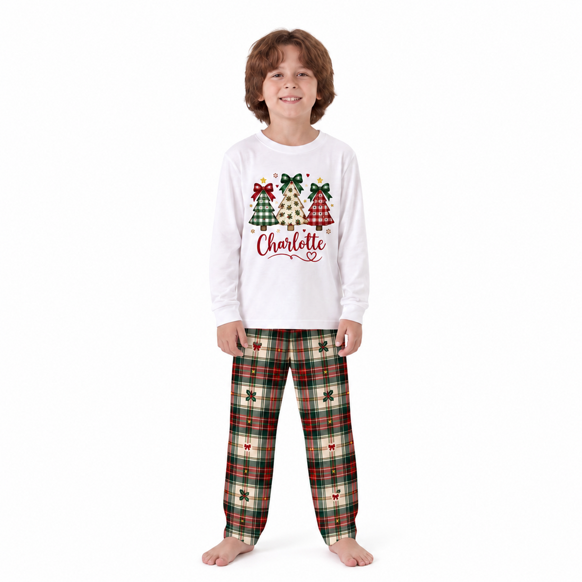 Elegant Personalized Christmas Tree Family Christmas Pajamas With Pet
