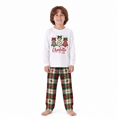 Elegant Personalized Christmas Tree Family Christmas Pajamas With Pet