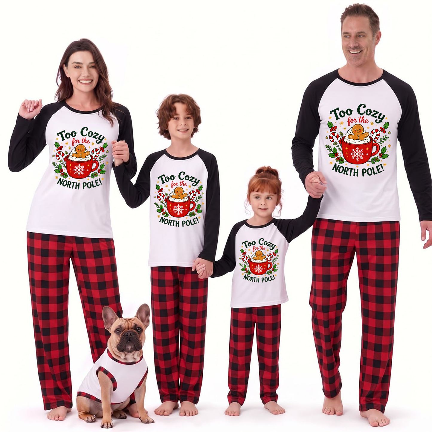 Cozy Gingerbread Mug Family Matching Christmas Pajamas With Pet