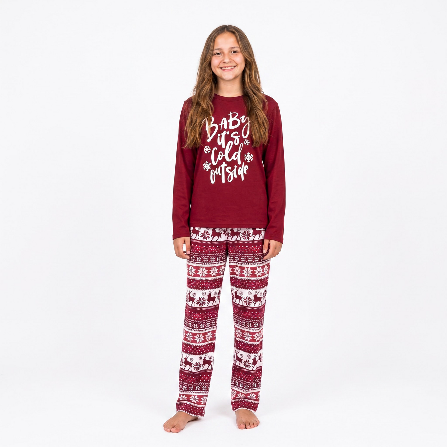 Baby It’s Cold Outside Matching Family Christmas Pajamas Set – Holiday PJs for Adults, Kids & Pet