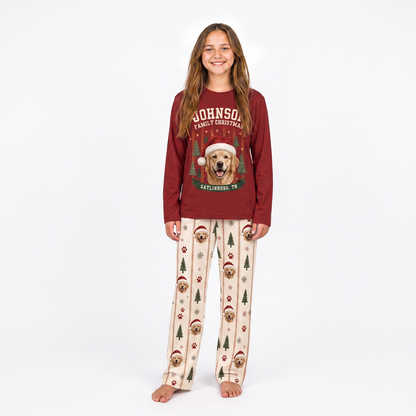 Cozy Personalized Dog Photo Family Christmas Pajamas With Pet