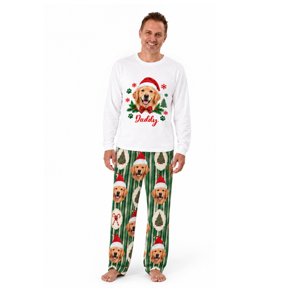 Personalized Christmas Dog Family Matching Christmas Pajamas With Pet