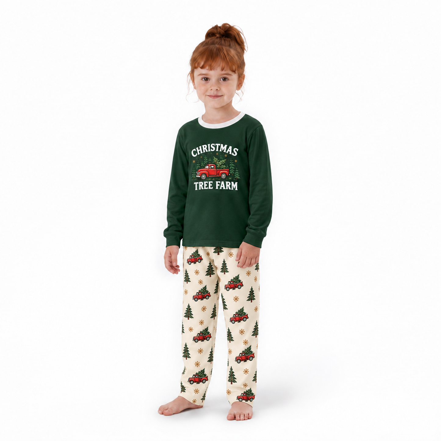 Vintage Christmas Truck Tree Farm Matching Family Christmas Pajamas