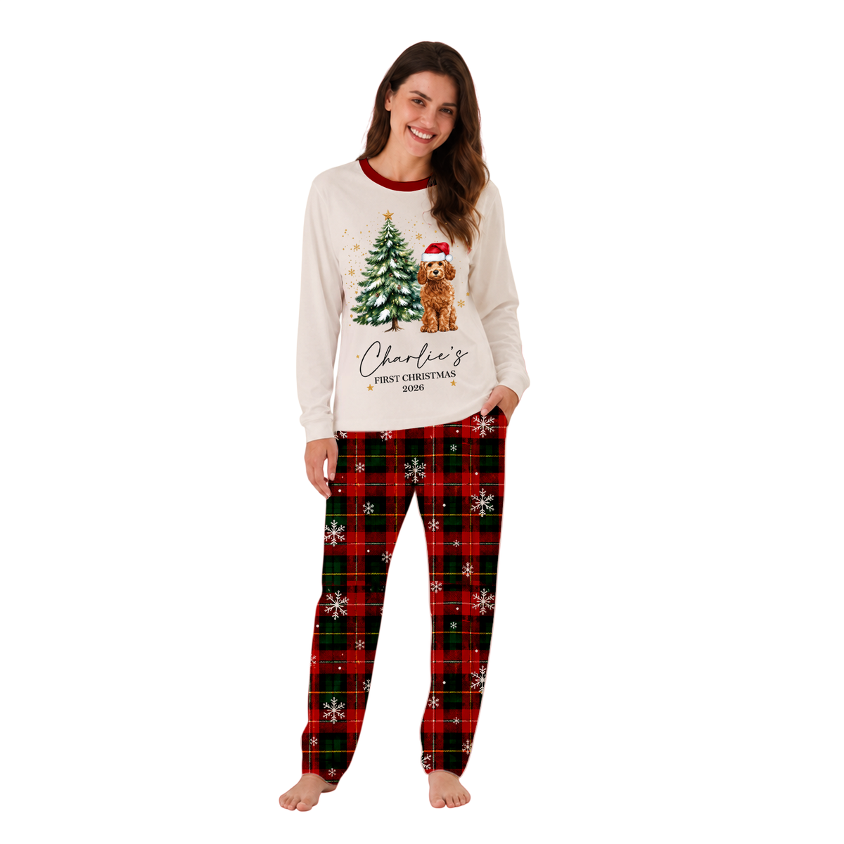 Personalised Dogs First Christmas Matching Family Christmas Pajamas With Pet (Copy)