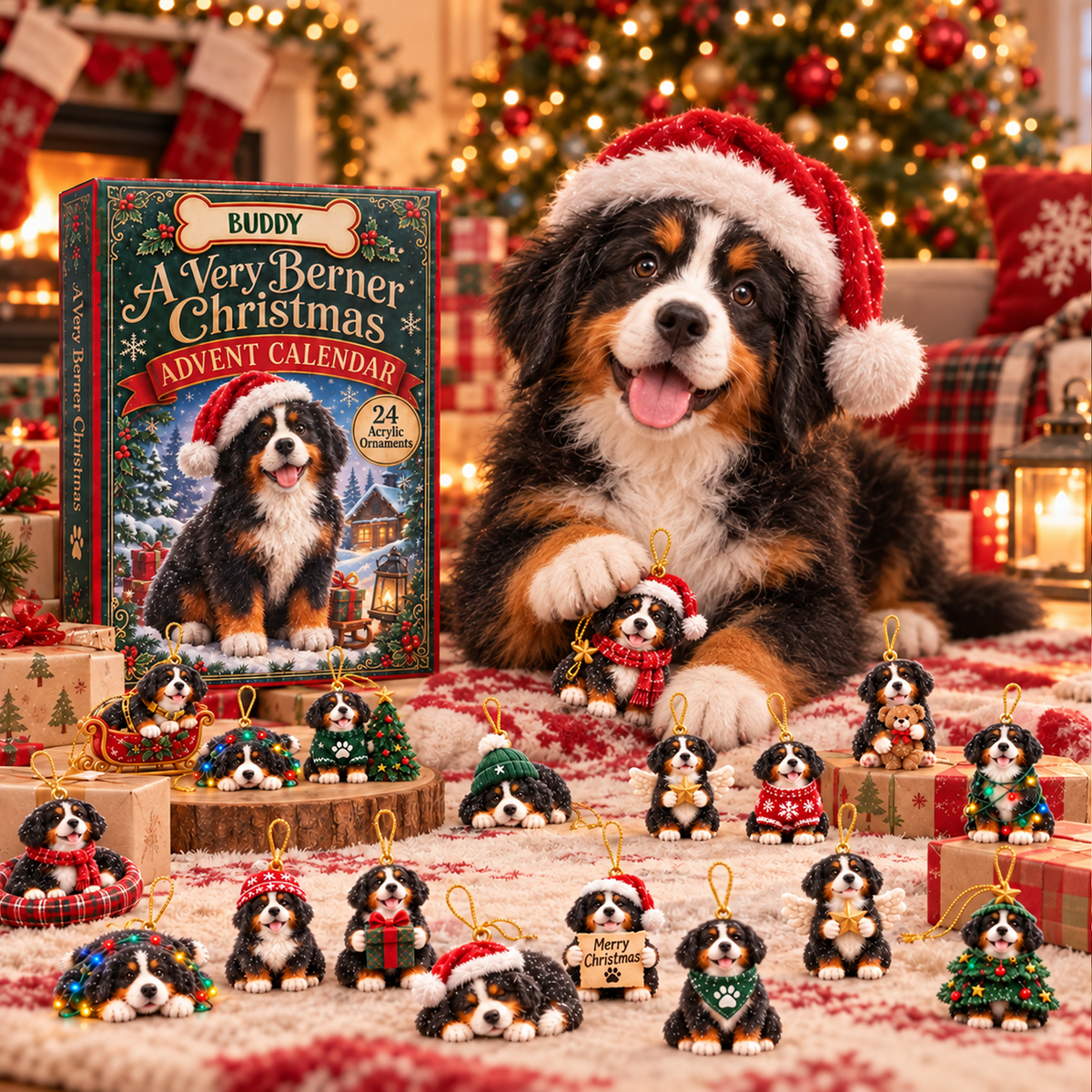 A Very Berner Christmas Advent Calendar 2026 - 24-Day Festive Countdown, Acrylic Charms Blind Box