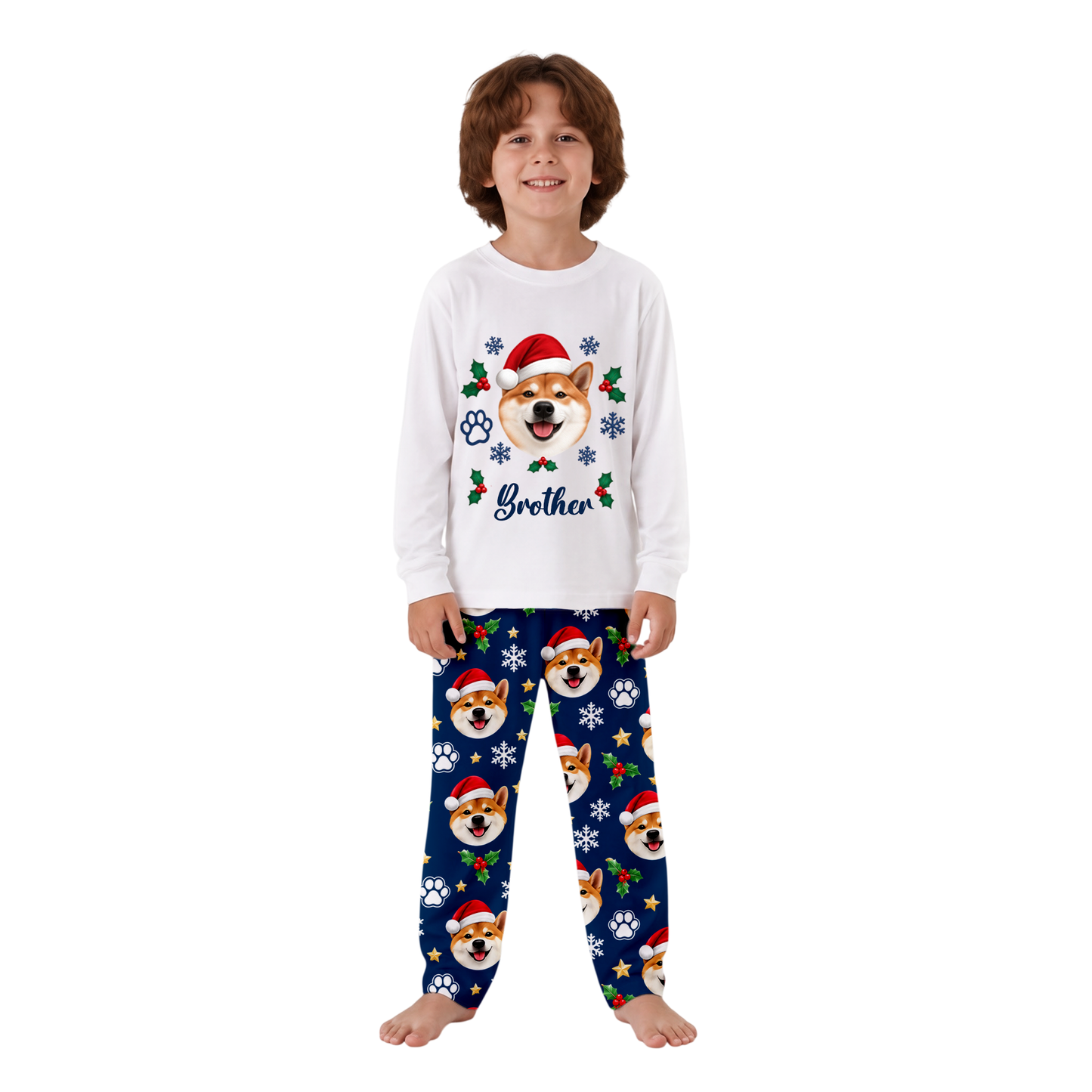 Personalized Dog Lover Holiday Matching Family Christmas Pajamas