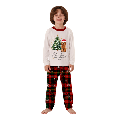 Personalised Dogs First Christmas Matching Family Christmas Pajamas With Pet (Copy)