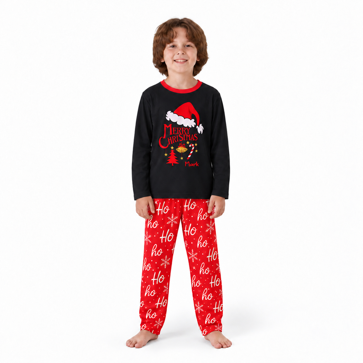 Custom Name Merry Christmas Family Matching Pajamas With Pet