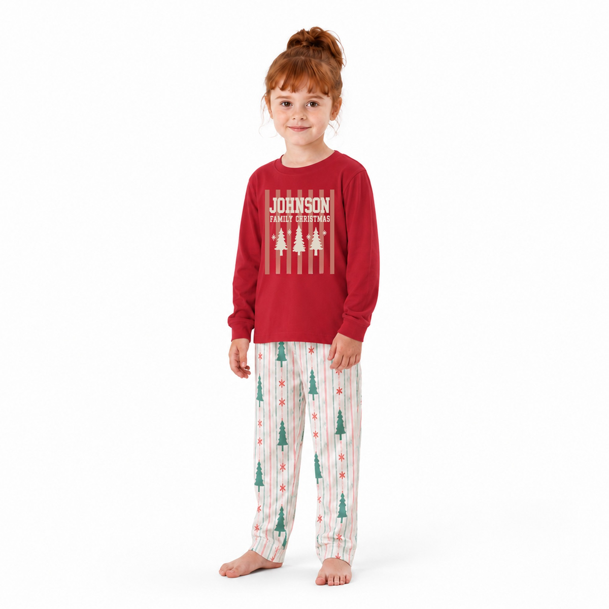 Cozy Personalized Family Name Christmas Tree Family Christmas Pajamas With Pet