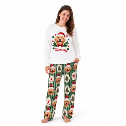 Personalized Christmas Dog Family Matching Christmas Pajamas With Pet