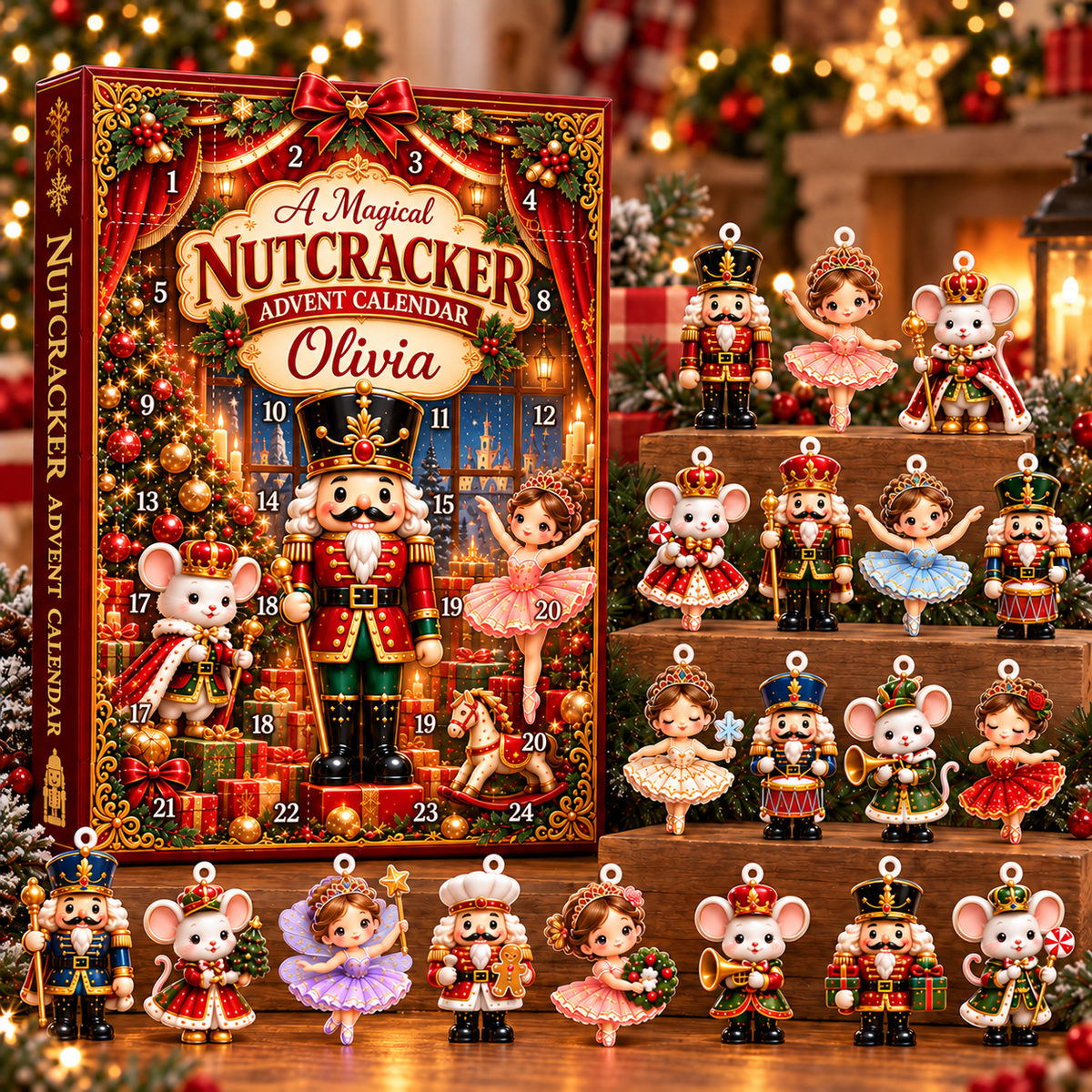 Personalized Magical Nutcracker Advent Calendar 2026 – 2D Acrylic Christmas Countdown