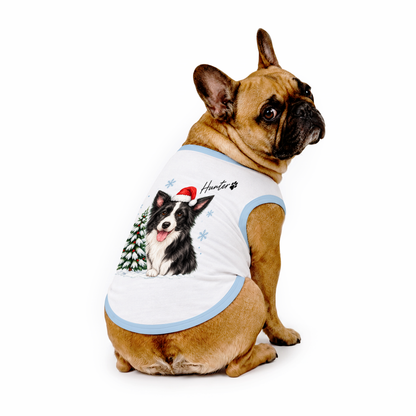 Custom Pet Face Cute Border Collie Christmas Tree Matching Family Christmas Pajamas