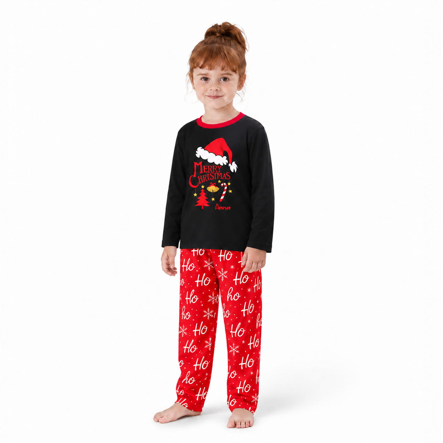 Custom Name Merry Christmas Family Matching Pajamas With Pet