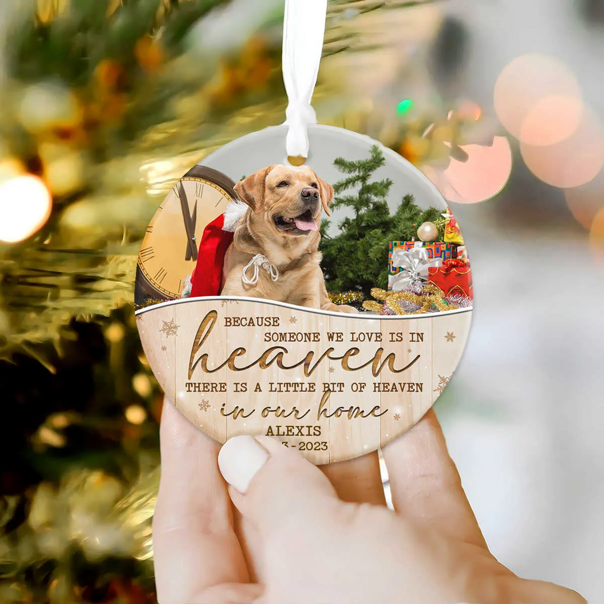 Pet Memorial Ornament, Loss Of Dog Ornament, Pet Loss Gift, Personalized Christmas Ornament