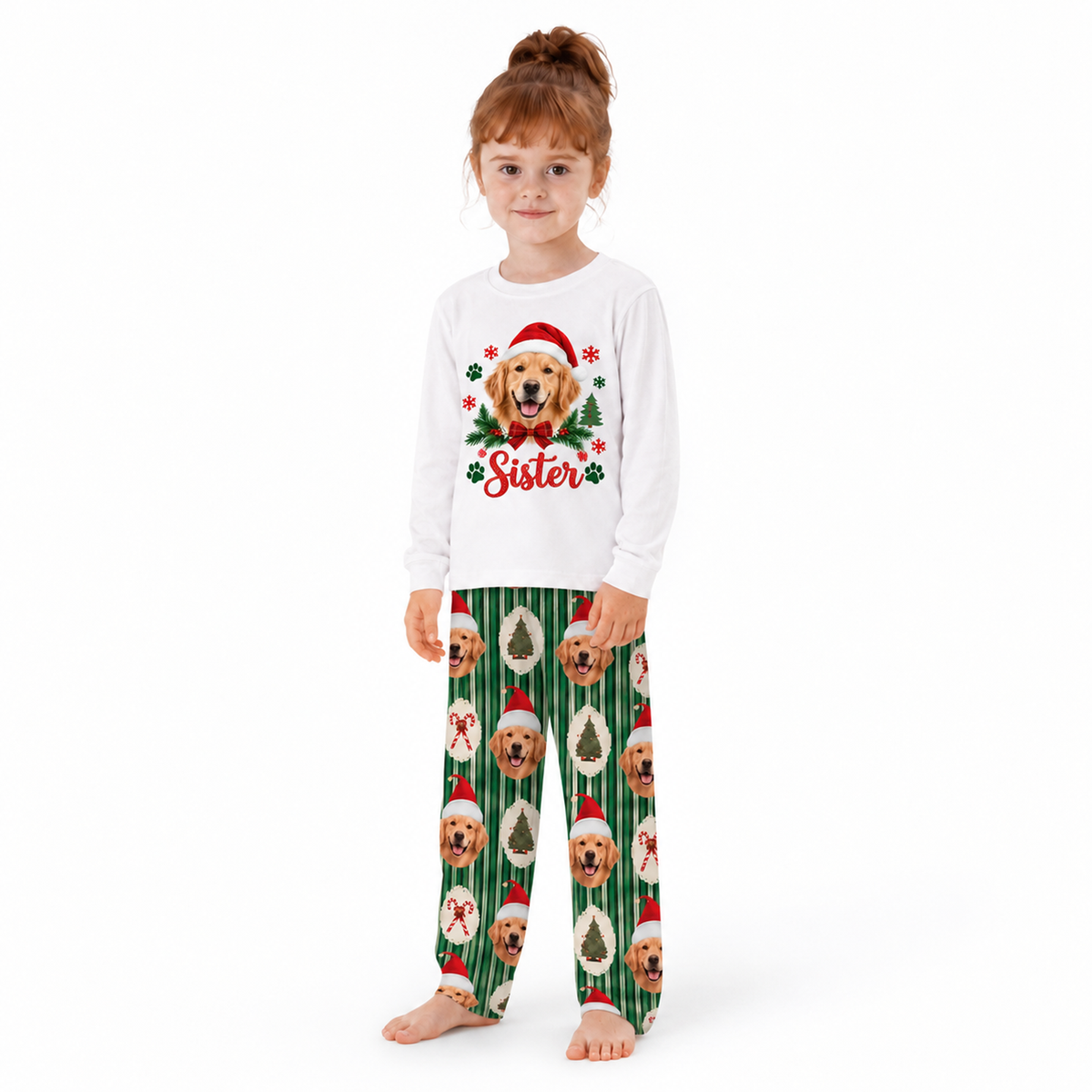 Personalized Christmas Dog Family Matching Christmas Pajamas With Pet
