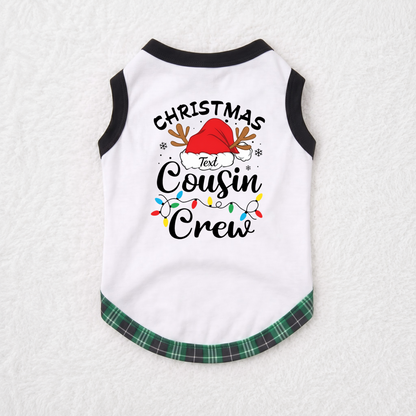 Custom Name Cute Christmas Cousin Crew Matching Family Pyjama Set
