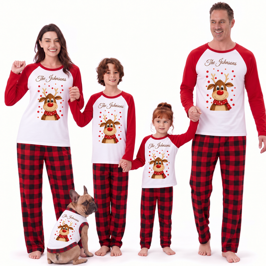 Classic Buffalo Plaid Family Matching Christmas Pajamas With Custom Name