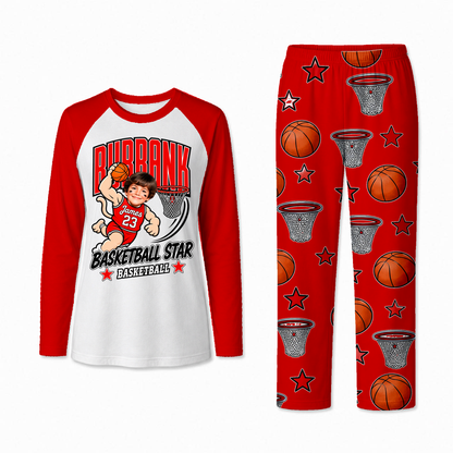 Personalized Custom Photo Basketball Star Matching Family Pajamas