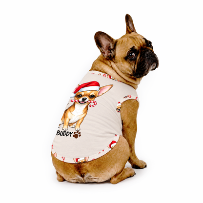 Custom Pet Photo Cute Dog Santa Christmas Matching Family Christmas Pajamas