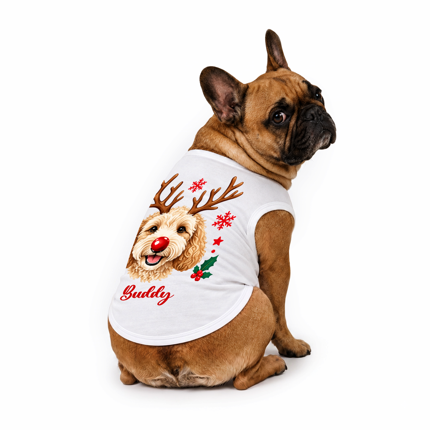 Cute Dog Lover Reindeer Matching Family Christmas Pajamas